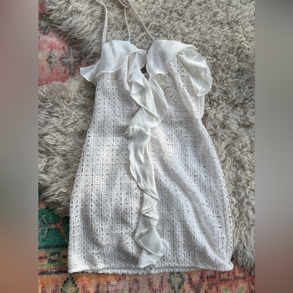 The Jetset Diaries Cream Ruffle Mini Dress - Picture 5 of 8